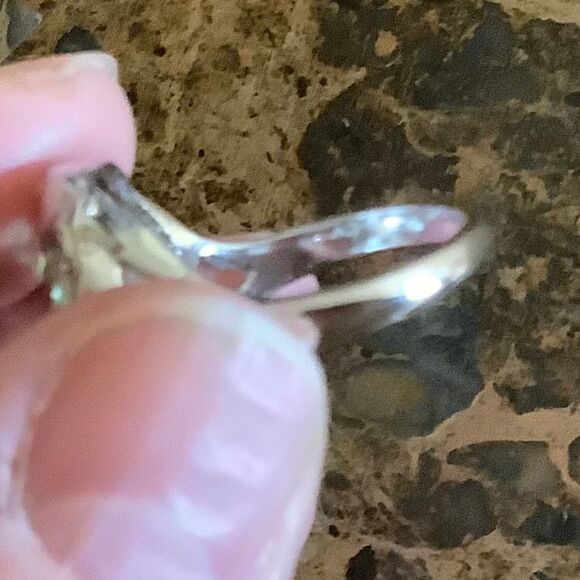 STERLING SILVER 925 PERIDOT FLORAL RING SIZE US 7.5 - Picture 6 of 9